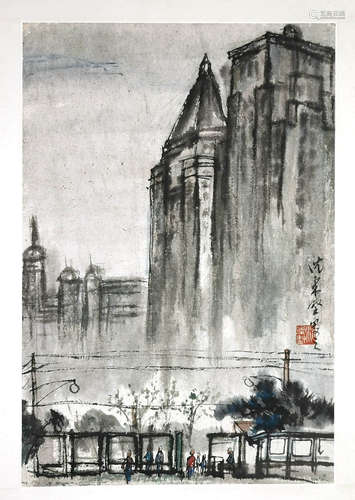 TShanghai Bund Painting Sheng Roujian Mark