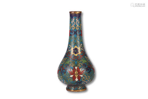 A Flower Pattern Cloisonne Vase