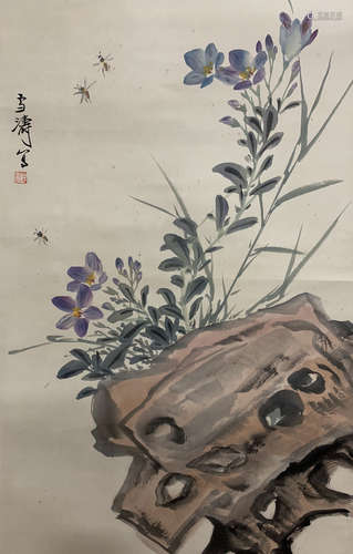 A Chinese Flower Painting, Wang Xuetao Mark