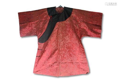 A Red Color Woman Silk Cloth