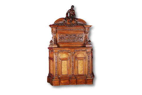 A Neo-Renaissance Style Wood Cabinet