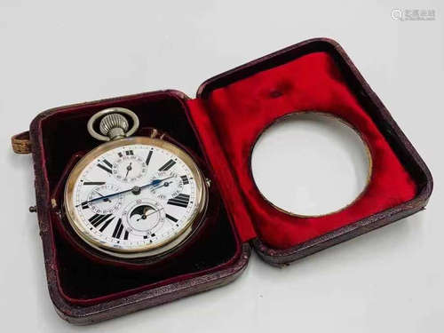 European silver pocket watch