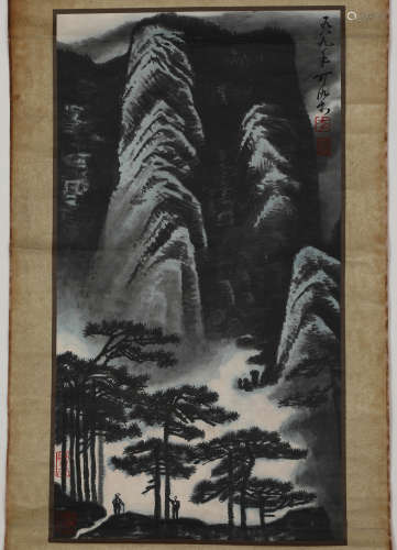 Chinese ink painting Li Keran's landscape