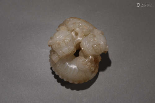 Pieces of Hetian Jade Shuangshi in the Qing Dynasty