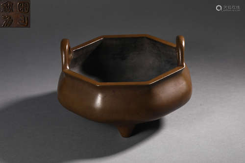 Bronze Six-sided Stove in Ming Dynasty