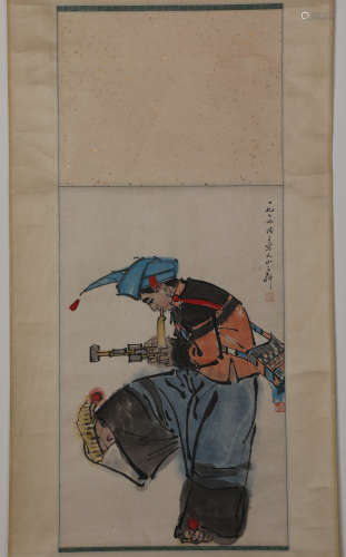 Chinese ink painting Ye Qianyu's figure painting