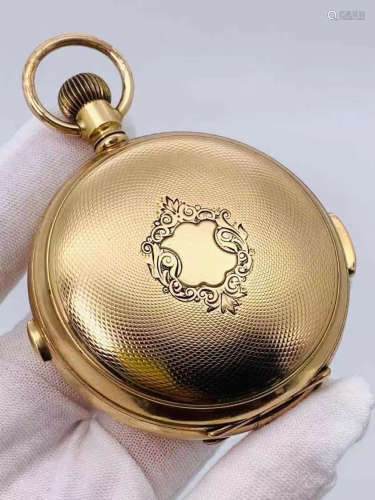 European gold pocket watch