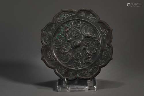 Bronze Mythical Beast Mirror in Han Dynasty