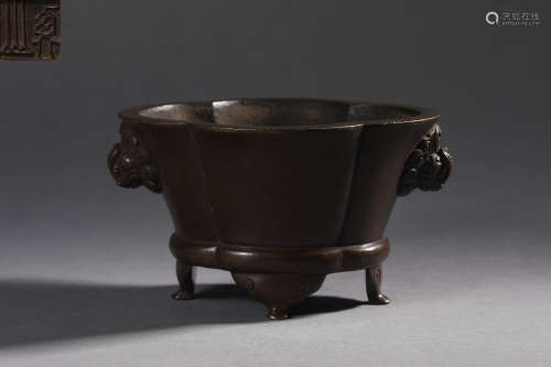 Bronze Censer with Animal Pattern in Ming Dynasty