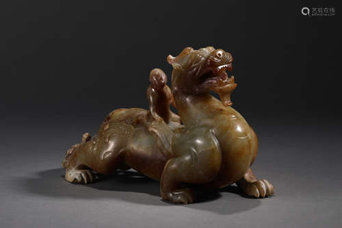 Hetian Jade Beast in Han Dynasty