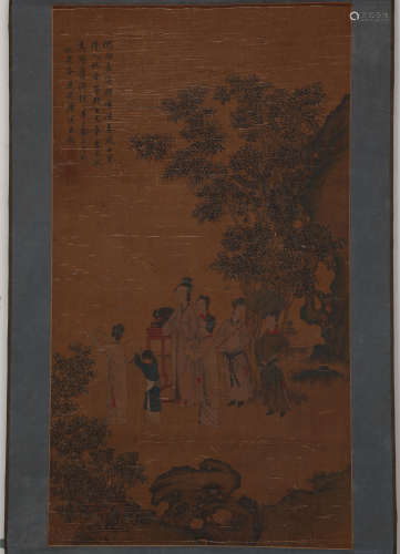 Chinese ink painting figures of Tang Yin