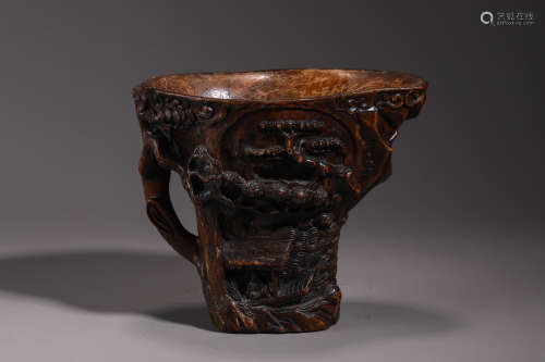 Agarwood Jue Cup in Qing Dynasty
