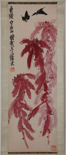 Chinese ink painting Qi Baishi's flowers and birds