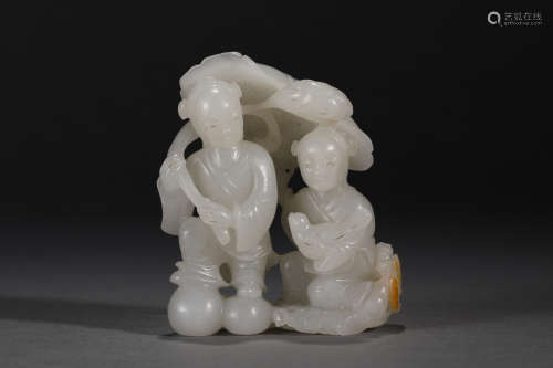 Figure Decoration of Hetian Jade in Qing Dynasty