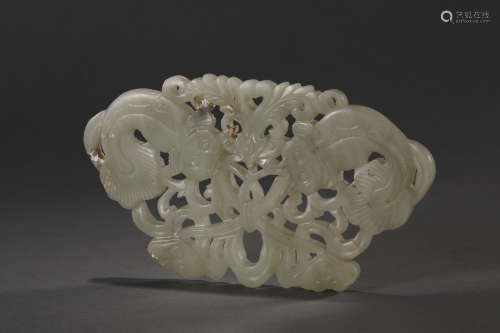 Hetian Jade Butterfly Pendant in Qing Dynasty