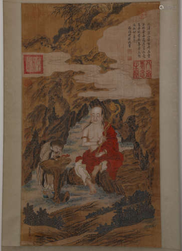 Chinese Ink Painting (Unknown) Arhat Figure