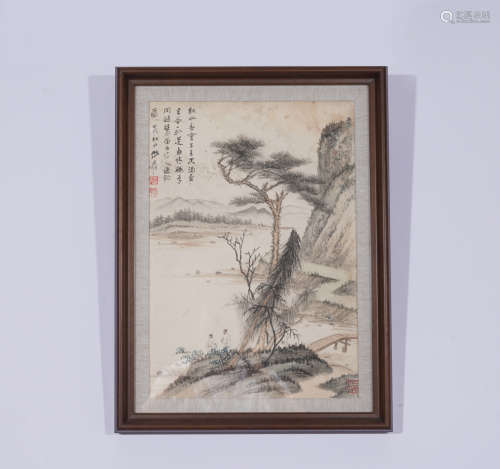 A Zhang daqian's 'figure' painting(without frame)