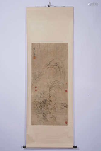 A Zhu da's figure painting