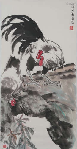 A Xu beihong's chicken painting(without frame)