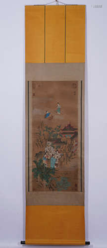 A Qiu ying's figure painting