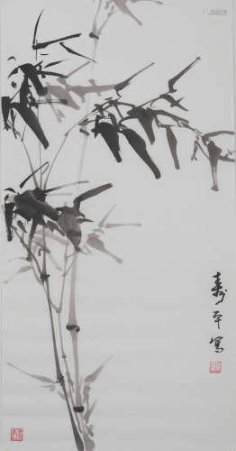 A Dong shouping's bamboo painting(without frame)
