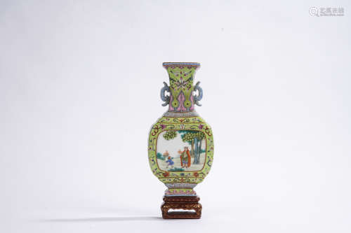 A famille-rose 'figure' vase