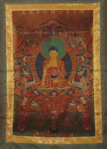 A Tang ka statue of Medicine buddha