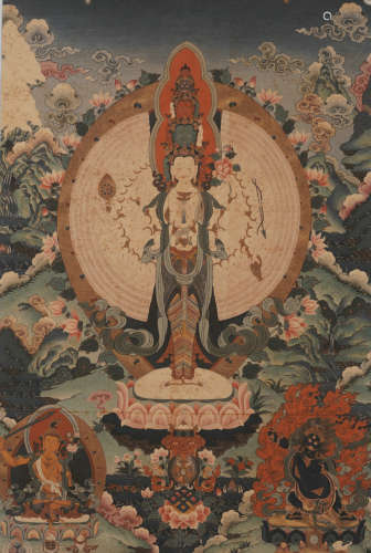 A Ke si statue of eleven sided Guanyin