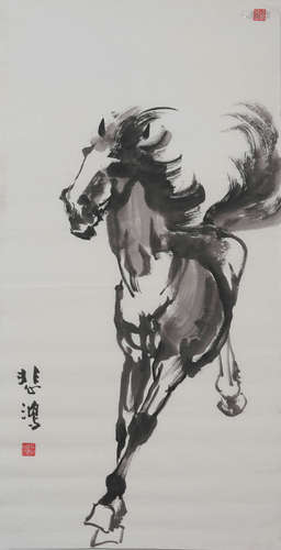 A Xu beihong's horse painting(without frame)