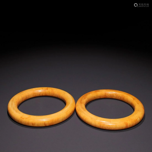 PAIR OF RARE MATERIAL BANGLES