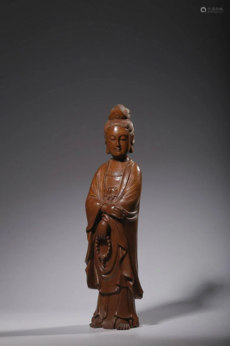 BOXWOOD FIGURE OF GUANYIN