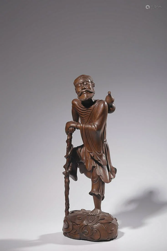 BOXWOOD FIGURE OF 'TIEGUAI LEE'