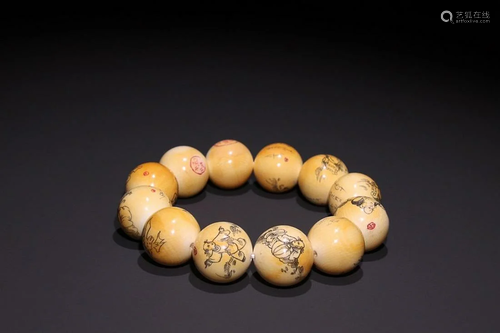 RARE MATERIAL 'MAITREYA AND CHILDREN' BRACELET