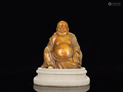 TIANHUANG STONE FIGURE OF MAITREYA