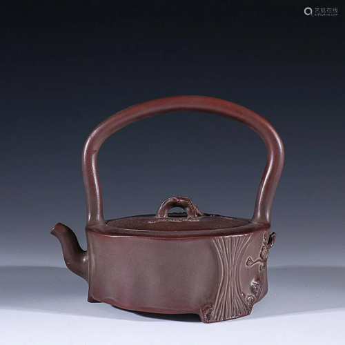 ZISHA 'PRUNUS' HANDLED TEAPOT