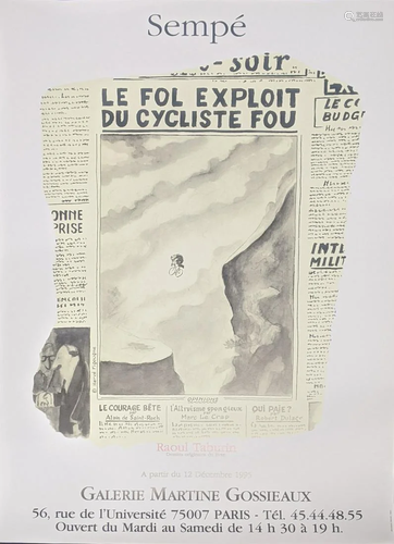 Sempe, Galerie Martine Gossieux poster, 59.5cm x 42cm