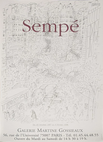 Sempe, Galerie Martine Gossieux poster, 59.5cm x 42cm