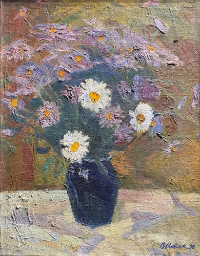 20th century Ukrainian School, still life of flowers,