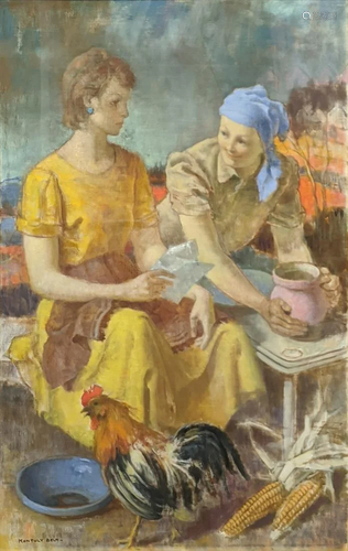 Bela Kontuly (Hungarian, 1904-1983), Two Ladies and a