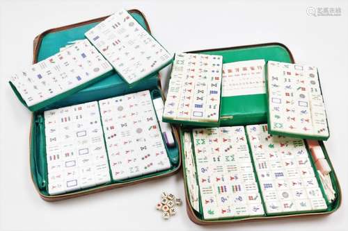 Two cased mahjong sets. (AF)