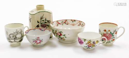 A group of 18thC and later ceramics, to include a Staffordsh...