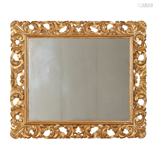 FLORENTINE GILTWOOD MIRROR 19TH CENTURY