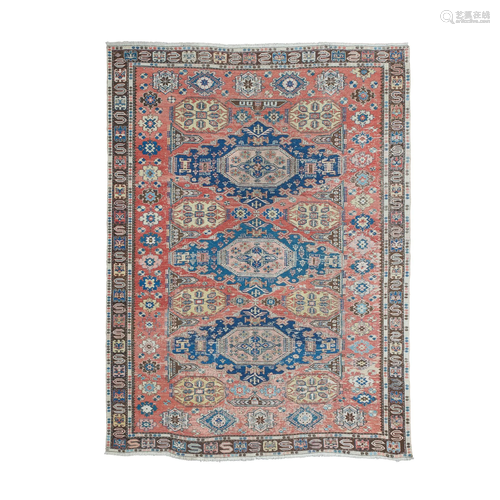 CAUCASIAN SOUMAC CARPET LATE 19TH CENTURY