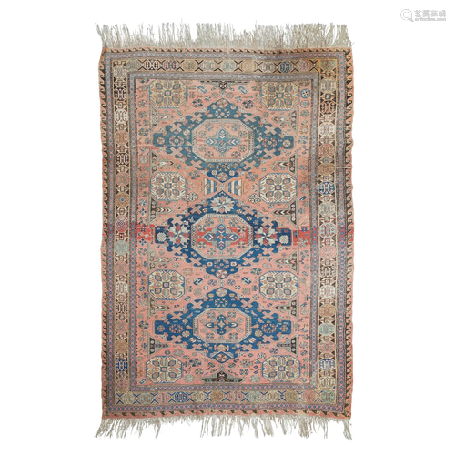 CAUCASIAN SOUMAC CARPET LATE 19TH CENTURY