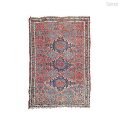 CAUCASIAN SOUMAC CARPET LATE 19TH CENTURY