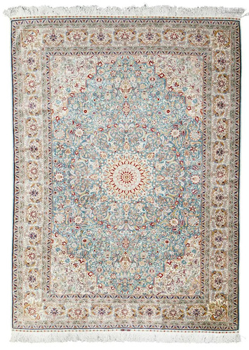 HEREKE SILK CARPET WEST ANATOLIA, MID/LATE 20TH CENTURY