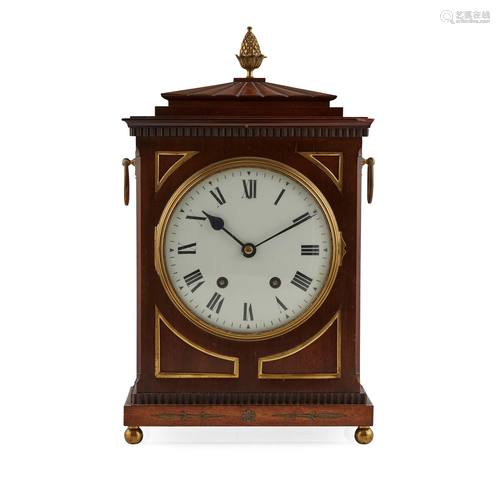 REGENCY MAHOGANY AND BRASS BRACKET CLOCK 19TH CENT…