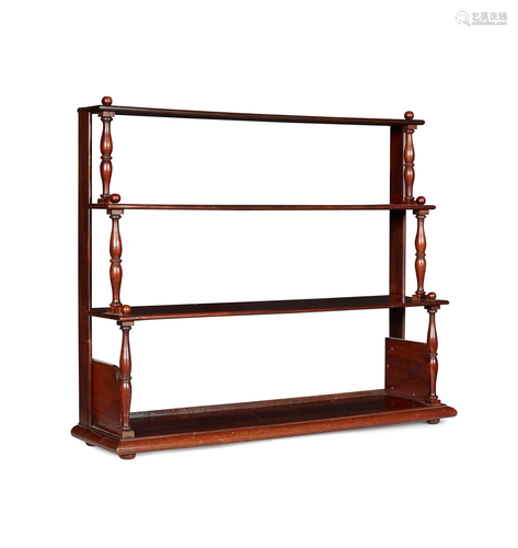 WILLIAM IV MAHOGANY SMALL WATERFALL BOOKCASE 19TH