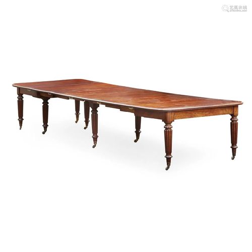 REGENCY MAHOGANY EXTENDING DINING TABLE EARLY 19…