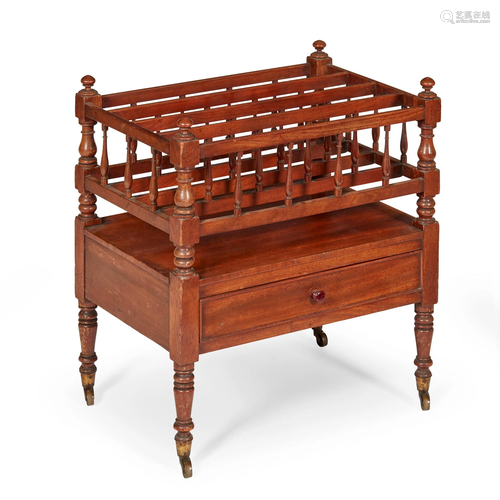 REGENCY STYLE MAHOGANY CANTERBURY EARLY 20TH CENTURY